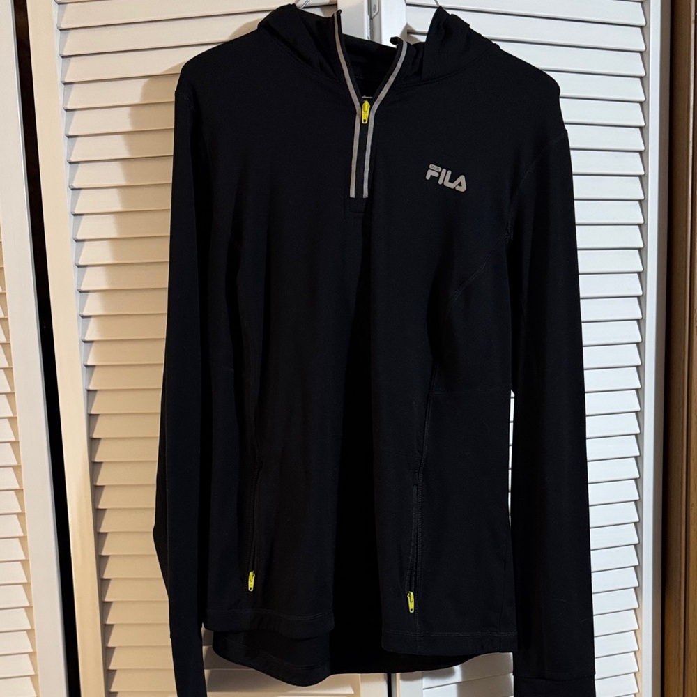Fila Black Jacket with Neon Highlights